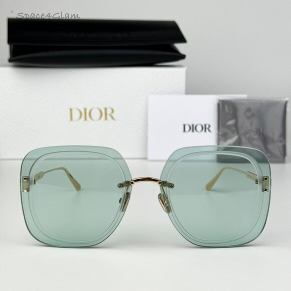 Dior Women Sunglasses Gold Green Women Square ULTRADIOR SU B0O0 BRAND NEW - Picture 3 of 11